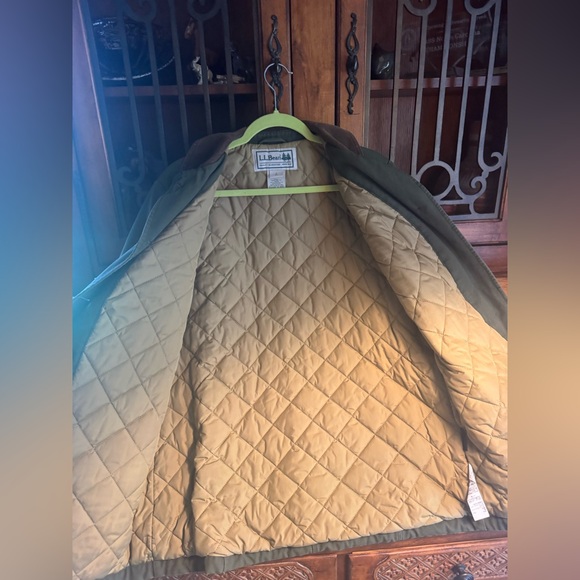 LL Bean Barn Coat Green/ Brown - Picture 4 of 4